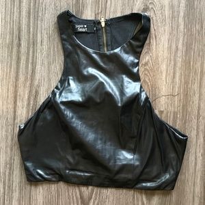 Leather Crop Top